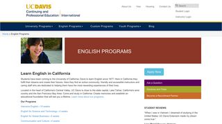 English Programs - International Programs - UC Davis