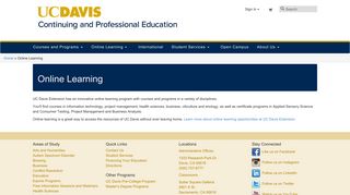 Online Learning | UC Davis Continuing and ... - UC Davis Extension