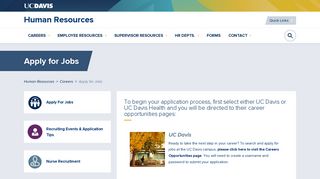 Apply for Jobs - UC Davis Human Resources