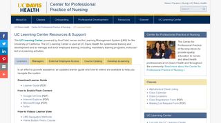 UC Learning Center Resources & Support - UC Davis Health