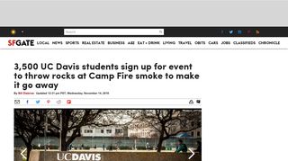 3,500 UC Davis students sign up for event to throw rocks at Camp Fire ...
