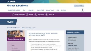 MyBill - Finance & Business - UC Davis