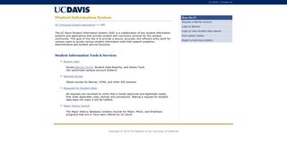 UC Davis :: SIS