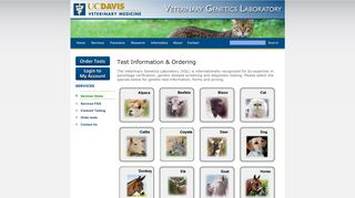 Test Services - UC Davis Veterinary Genetics Laboratory