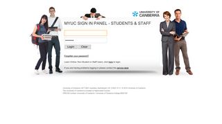 MyUC Sign In Panel - students & Staff - University of Canberra