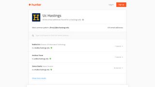 Uc Hastings - email addresses & email format • Hunter - Hunter.io