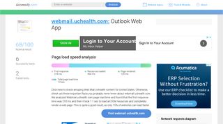 Access webmail.uchealth.com. Outlook Web App