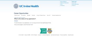 What is the status of my application? - UC Irvine Health