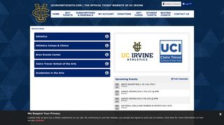UC Irvine | Online Ticket Office | My Account