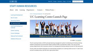 UC Learning Center Launch Page - Staff Human Resources