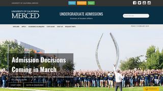 Undergraduate Admissions | Division of Student Affairs - UC Merced