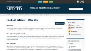 Email and Calendar – Office 365 | Office of Information ... - UC Merced