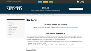 New Portal - UCPath - UC Merced