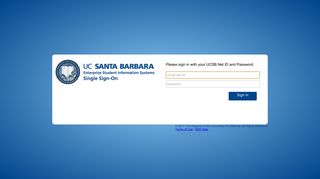 Sign In - My UCSB