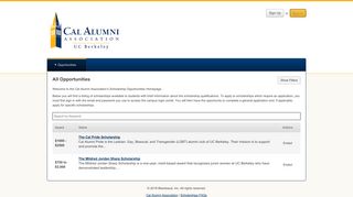 Cal Alumni Association Scholarships | UC Berkeley: All Opportunities