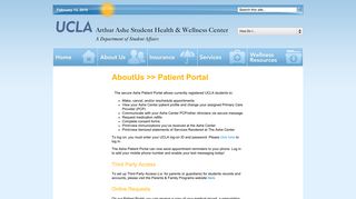 Patient Portal - Student Health & Wellness
