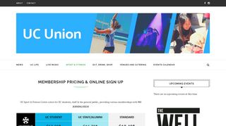 Membership Pricing & Online Sign Up | UC Union