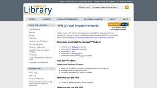 VPN (Virtual Private Network) | UC Berkeley Library