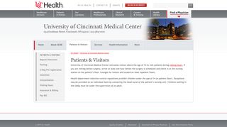 Patients & Visitors | University of Cincinnati Medical Center - UC Health
