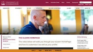 eLearn HomePage - University of Charleston