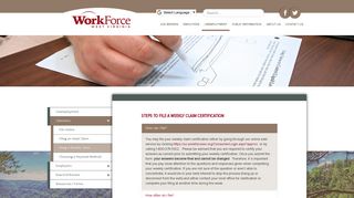 WorkForce West Virginia - Filing a Weekly Claim - Workforce WV