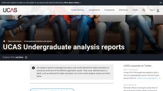 UCAS Undergraduate analysis reports | Undergraduate, Postgraduate ...