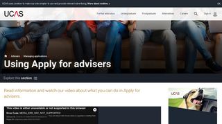Using Apply for advisers | Undergraduate | UCAS
