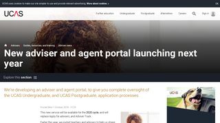 New adviser and agent portal launching next year - UCAS