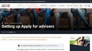 Setting up Apply for advisers | Undergraduate | UCAS