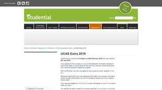 UCAS Extra | Studential.com University Guide