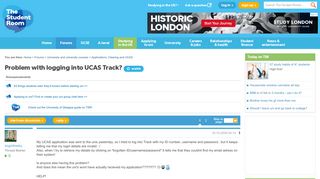 Problem with logging into UCAS Track? - The Student Room