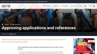 Approving applications and references | Undergraduate | UCAS