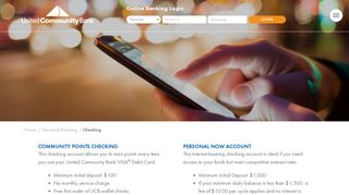 Personal Checking Accounts | United Community Bank