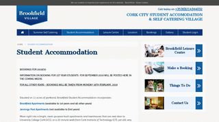 Brookfield - Student Accommodation in Cork City - Near UCC
