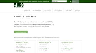 Canvas Login Help - Umpqua Community College