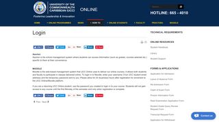 Login - University of the Commonwealth Caribbean Online - UCC