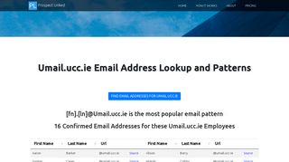 Umail.ucc.ie Email Address Lookups & Patterns - ProspectLinked
