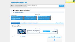 webmail.ucci.edu.ky at WI. Outlook Web App - Website Informer