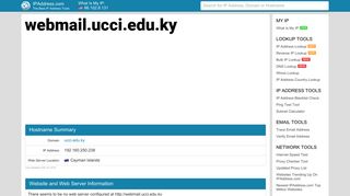 webmail.ucci.edu.ky - Ucci Webmail | IPAddress.com