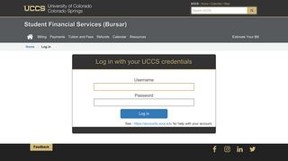 Log in | Student Financial Services (Bursar) | University of ... - UCCS