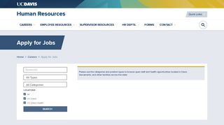 Apply for Jobs - UC Davis Human Resources