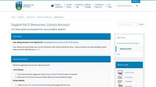 Library Account - Support for E-Resources - LibGuides at UCD Library