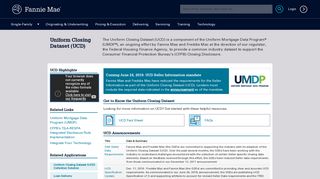 Uniform Closing Dataset (UCD) - Fannie Mae