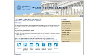 About My UCDC Network Account | UCDC