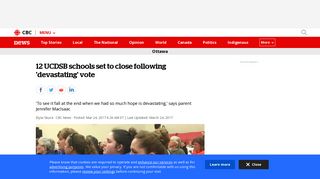 12 UCDSB schools set to close following 'devastating' vote | CBC News