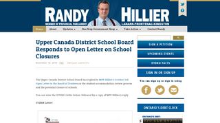 Upper Canada District School Board (UCDSB) Responds to Open ...