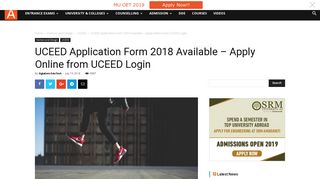 UCEED Application Form 2018 Available - Apply Online from UCEED ...