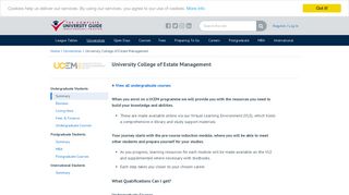University College of Estate Management - Complete University Guide