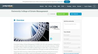 University College of Estate Management Overview | Postgraduate ...