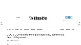 UCO's UCentral Radio to play non-stop, commercial-free holiday ...